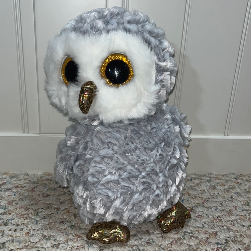Owl beanie boo, grey: OWLETTE